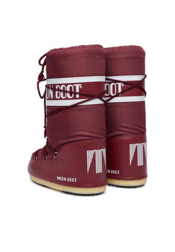 Moon Boot Śniegowce Mb Icon Nylon 80D1400440 D Bordowy. Kolor: czerwony. Materiał: skóra