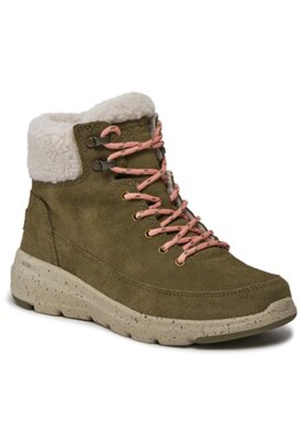 skechers - Skechers Trapery Glacial Ultra Woodsy 144175/OLV Zielony. Kolor: brązowy. Materiał: skóra, zamsz