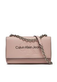 Calvin Klein Jeans Torebka Sculpted Ew Flap Conv25 Mono K60K611866 Różowy. Kolor: różowy. Materiał: skórzane #1