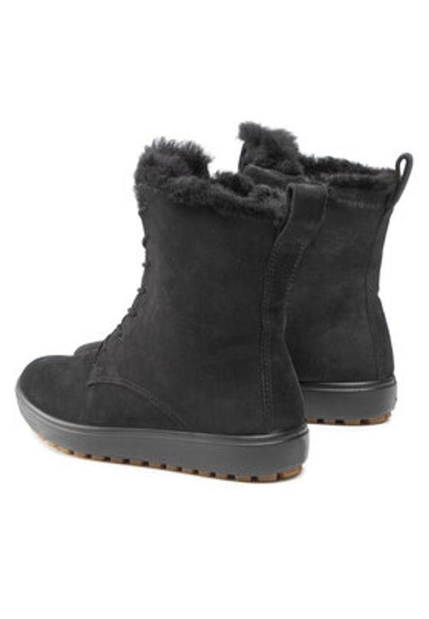 ecco - ECCO Trzewiki Soft 7 Tred W 45042302001 Czarny. Kolor: czarny. Materiał: zamsz, skóra