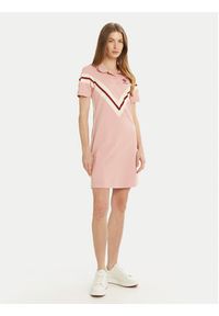 Guess Sukienka codzienna V5RK00 KCOK1 Różowy Regular Fit. Okazja: na co dzień. Kolor: różowy. Materiał: bawełna. Typ sukienki: proste. Styl: casual