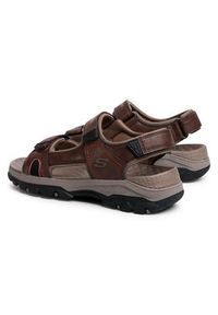 skechers - Skechers Sandały Hirano 204106/BRN Brązowy. Kolor: brązowy. Materiał: skóra #5