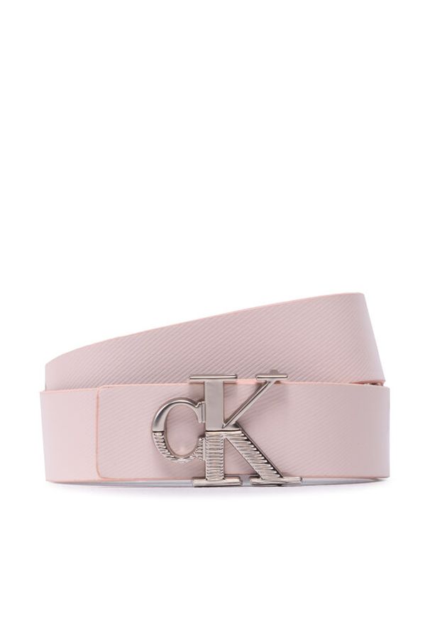 Calvin Klein Jeans Pasek Damski Mono Hw lthr Belt 30Mm K60K610592 Różowy. Kolor: różowy. Materiał: skóra