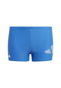 Adidas - 3 Bar Logo Swim Boxers. Kolor: niebieski, wielokolorowy, biały. Materiał: materiał