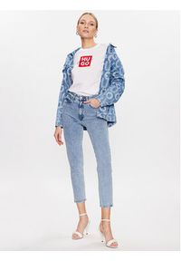 Hugo T-Shirt Dashire_3 50485373 Biały Regular Fit. Kolor: biały. Materiał: bawełna