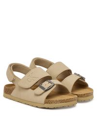 Calvin Klein Sandały Velcro V3X2-83328-0315 S Beżowy. Kolor: beżowy. Materiał: skóra #5