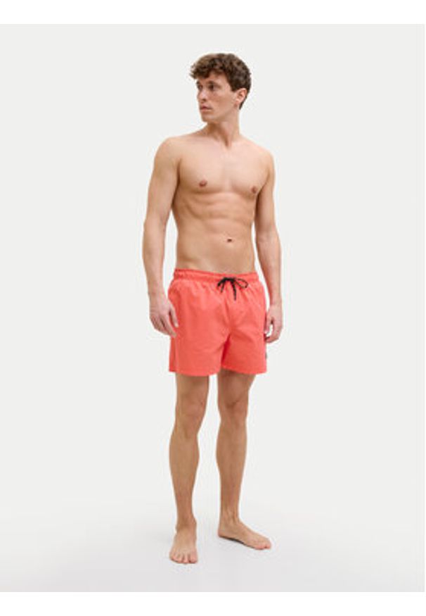Jack & Jones - Jack&Jones Szorty kąpielowe Maui 12272776 Różowy Regular Fit. Kolor: różowy. Materiał: syntetyk