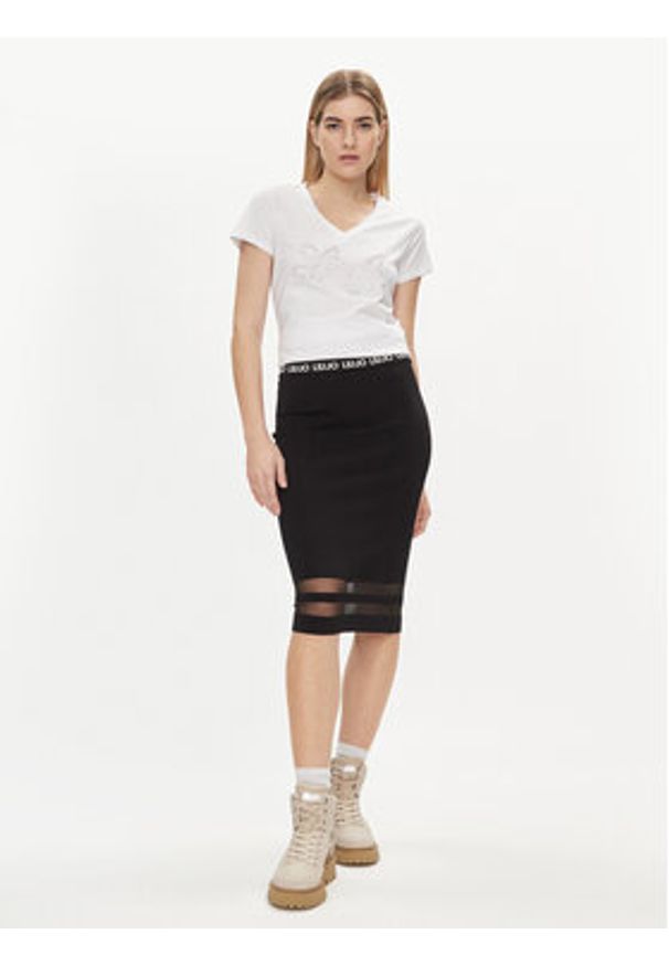 Liu Jo T-Shirt MA4337 JS923 Écru Regular Fit. Materiał: bawełna