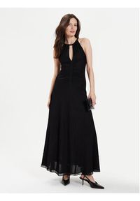 TwinSet - TWINSET Sukienka wieczorowa 241TT2090 Czarny Regular Fit. Kolor: czarny. Materiał: wiskoza. Styl: wizytowy #3