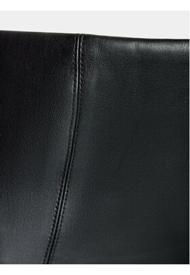 Gina Tricot Sukienka z imitacji skóry 21690 Czarny Slim Fit. Kolor: czarny. Materiał: skóra