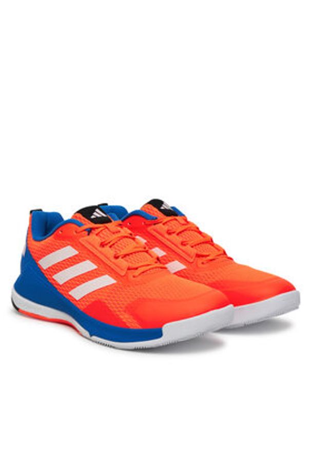 Adidas - adidas Buty halowe Novaflight 2 Indoor JP7272 Pomarańczowy. Kolor: pomarańczowy. Materiał: materiał