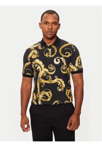 Versace Jeans Couture Polo 77GAG6S0 Czarny Regular Fit. Typ kołnierza: polo. Kolor: czarny. Materiał: bawełna