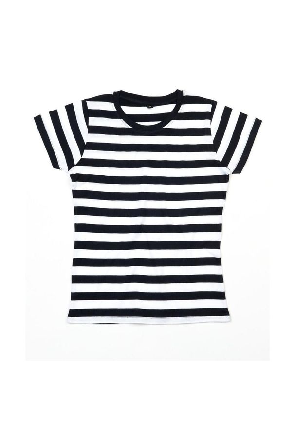 MANTIS - T-shirt Damski W Paski. Kolor: czarny, biały, wielokolorowy. Wzór: paski. Sport: turystyka piesza