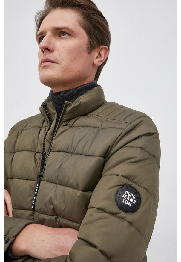 Pepe Jeans - Kurtka Heinrich. Kolor: zielony. Materiał: włókno