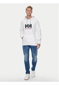 Helly Hansen Bluza Hh Logo 33977 Biały Regular Fit. Kolor: biały. Materiał: bawełna