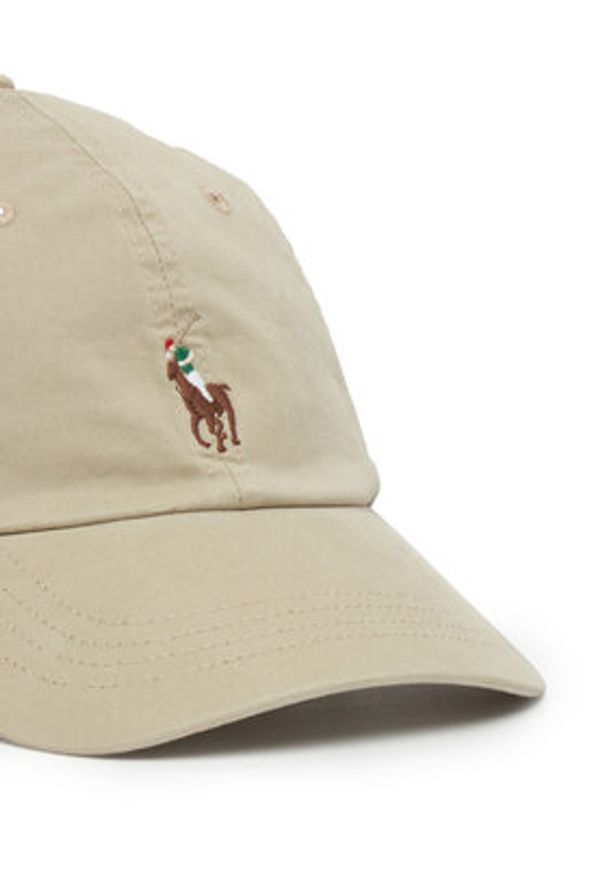 Polo Ralph Lauren Czapka z daszkiem 211954881003 Beżowy. Kolor: beżowy. Materiał: bawełna, materiał
