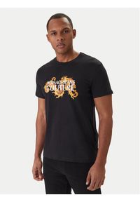Versace Jeans Couture T-Shirt 80GAHE02 CJ00E Czarny Regular Fit. Kolor: czarny. Materiał: bawełna #1