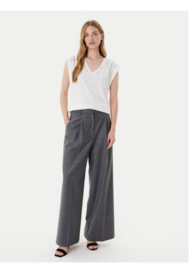 Morgan Bluzka 252-DCLO Biały Regular Fit. Kolor: biały. Materiał: bawełna