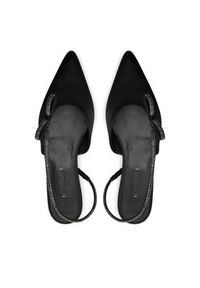 Max Mara Sandały Crystalsling 2424526431600 Czarny. Kolor: czarny. Materiał: materiał #3