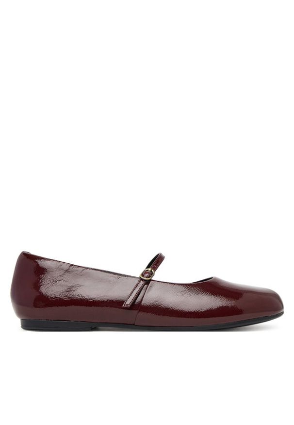 Clarks Baleriny Livia Sky 26184743 Bordowy. Kolor: czerwony. Materiał: lakier, skóra