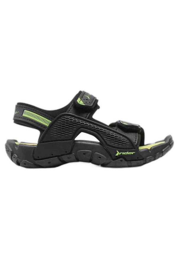 Rider - Sandały dziecięce RIDER Tender XII Kids. Kolor: czarny, zielony, wielokolorowy. Styl: sportowy