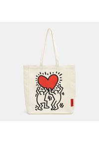 Sinsay - Torba shopper Keith Haring - Kremowy. Kolor: kremowy #1