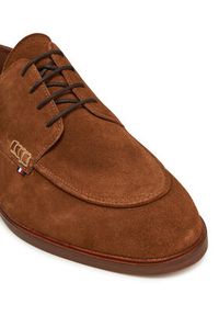 TOMMY HILFIGER - Tommy Hilfiger Półbuty Hilfiger Thunit Suede M Toe Shoe FM0FM05468 Brązowy. Kolor: brązowy. Materiał: zamsz, skóra #5