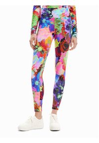 Desigual Legginsy Tulipa 23SWKK07 Kolorowy Slim Fit. Materiał: syntetyk. Wzór: kolorowy