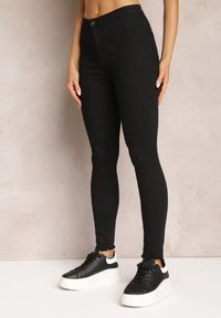 Renee - Czarne Spodnie Skinny Iolochis. Okazja: do pracy, na co dzień. Kolor: czarny. Długość: długie. Styl: casual, elegancki