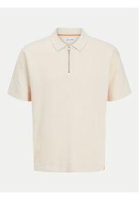 Jack & Jones - Jack&Jones Polo Troy 12269617 Beżowy Relaxed Fit. Typ kołnierza: polo. Kolor: beżowy. Materiał: bawełna #7