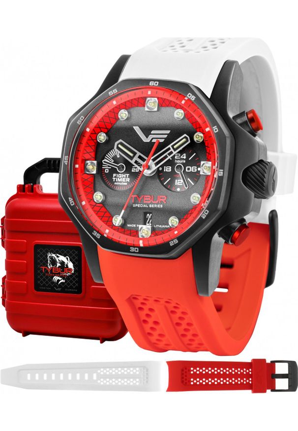 Zegarek Vostok Europe Zegarek męski VK64-640C470 czerwony. Kolor: czerwony