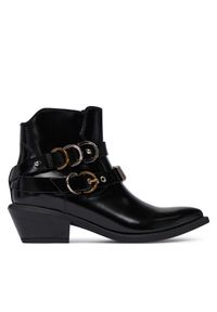 Pinko - PINKO Botki Ankle Boot Box Calf SD0343 P114 Z99 Czarny. Kolor: czarny. Materiał: skóra, lakier #1