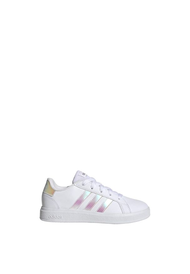 Adidas - Buty Grand Court Lifestyle Lace Tennis. Kolor: biały, wielokolorowy. Materiał: materiał