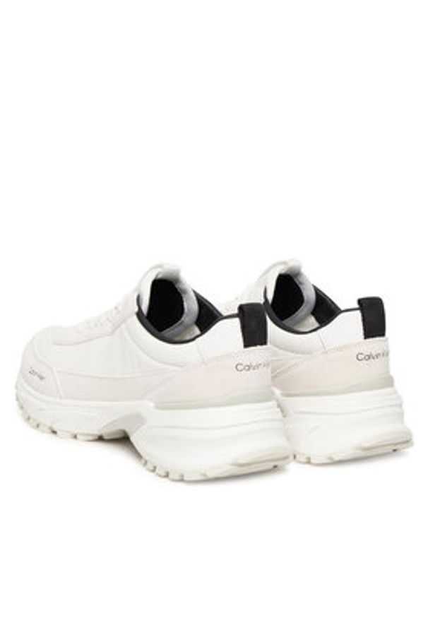 Calvin Klein Sneakersy Hike Runner Mg Nylon Mix YW0YW02075 Biały. Kolor: biały. Materiał: skóra