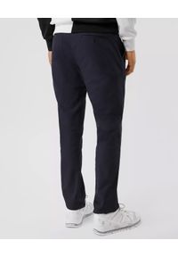 Burberry - BURBERRY - Granatowe spodnie chino. Okazja: do pracy, na imprezę. Kolor: niebieski. Materiał: bawełna. Wzór: paski