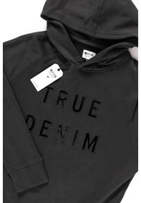 Mustang - MUSTANG BLUZA Application Hoodie PHANTOM 1006364 4087. Typ kołnierza: kaptur. Wzór: napisy #2