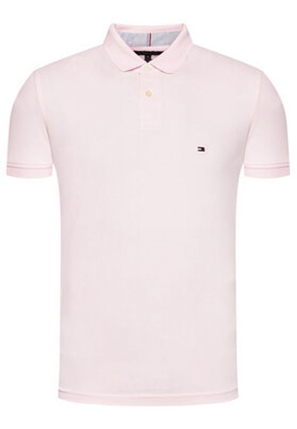 TOMMY HILFIGER - Tommy Hilfiger Polo 1985 MW0MW17770 Różowy Regular Fit. Typ kołnierza: polo. Kolor: różowy. Materiał: bawełna