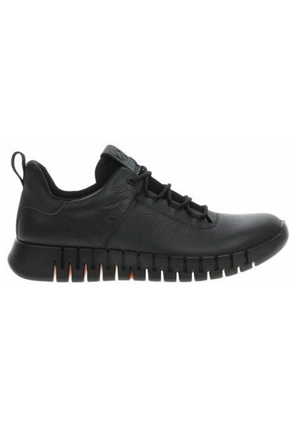 ecco - Buty do chodzenia męskie Ecco 52522401001. Zapięcie: sznurówki. Kolor: czarny. Materiał: guma, skóra, tkanina. Szerokość cholewki: normalna. Sport: turystyka piesza