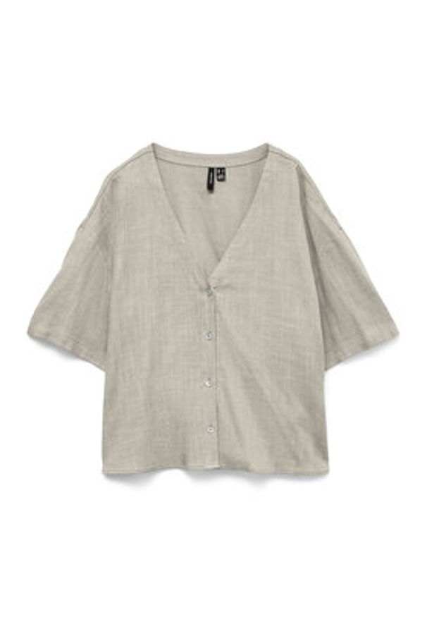 Vero Moda Koszula Rosie 10346914 Beżowy jasny Loose Fit. Kolor: beżowy. Materiał: wiskoza