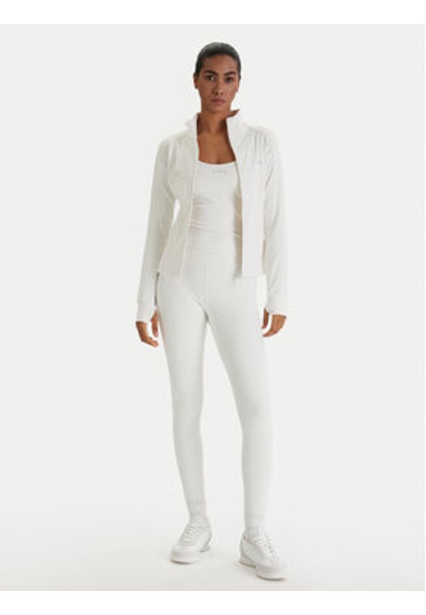 Guess Legginsy V6RB11 KD952 Écru Slim Fit. Kolor: kremowy. Materiał: syntetyk