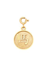 MOKOBELLE - Naszyjnik łańcuch z chińskim zodiakiem - KOŃ. Materiał: pozłacane. Kolor: złoty #3