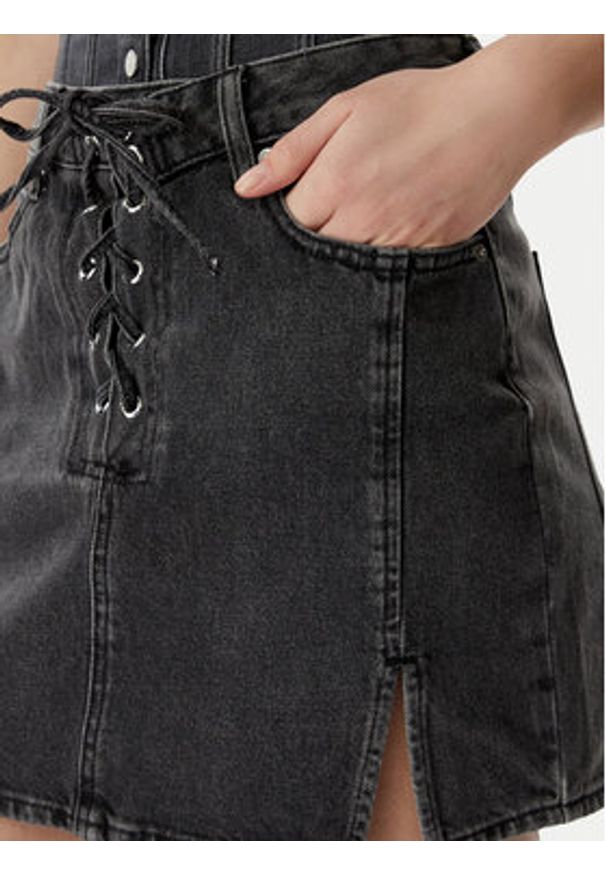 Karl Lagerfeld Jeans Spódnica jeansowa B2W12021 Czarny Regular Fit. Kolor: czarny. Materiał: bawełna