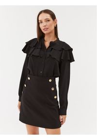Marella Bluzka Zaino 2331161838200 Czarny Regular Fit. Kolor: czarny. Materiał: jedwab, wiskoza