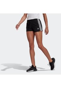 Spodenki fitness damskie Adidas. Kolor: czarny. Materiał: bawełna, elastan. Sport: fitness #1