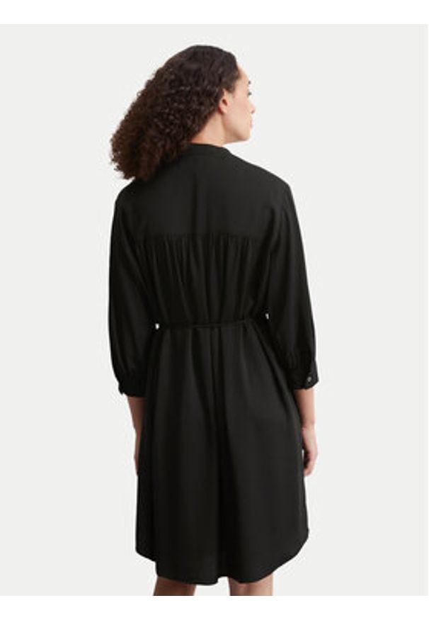 Marc O'Polo Sukienka koszulowa 408 1169 21467 Czarny Loose Fit. Typ kołnierza: polo. Kolor: czarny. Materiał: wiskoza. Typ sukienki: koszulowe