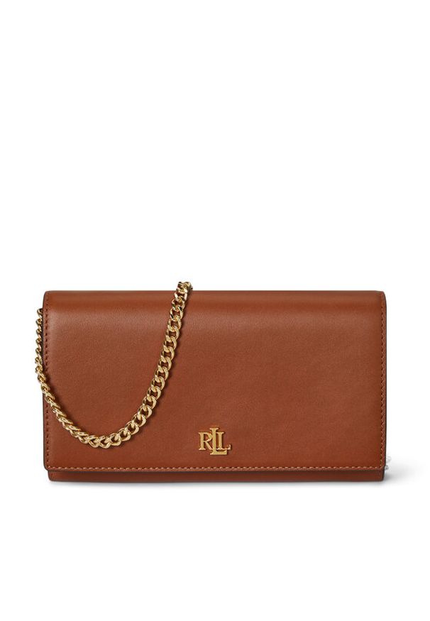 Lauren Ralph Lauren - LAUREN RALPH LAUREN Torebka 432980206002 Brązowy. Kolor: brązowy. Materiał: skórzane