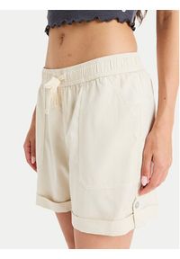 Roxy Szorty materiałowe Sweetest Day ERJNS03588 Écru Regular Fit. Materiał: bawełna #3