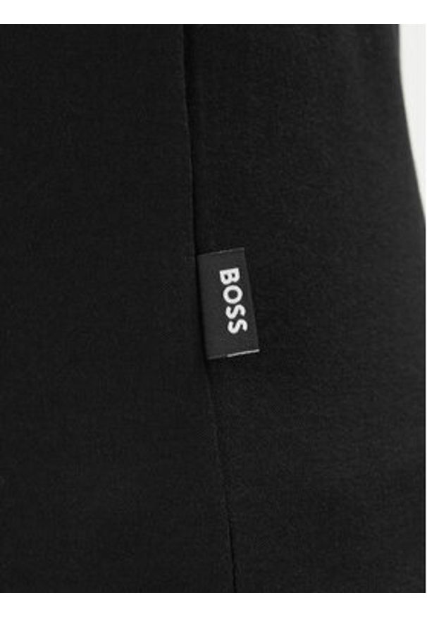 BOSS T-Shirt H-Tessler 202 50554536 Czarny Slim Fit. Kolor: czarny. Materiał: bawełna