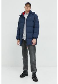 Tommy Jeans kurtka puchowa męska kolor granatowy zimowa. Okazja: na co dzień. Kolor: niebieski. Materiał: puch. Sezon: zima. Styl: casual #4