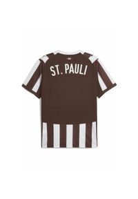 Puma - Męska koszulka domowa FC St. Pauli 25/26 PUMA Espresso Brown White. Kolor: biały, wielokolorowy, brązowy